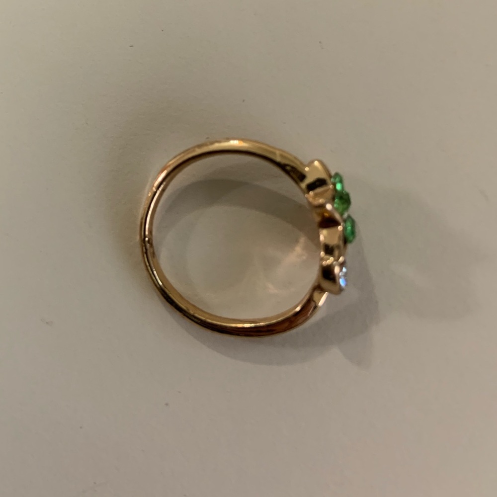 Star and moon crystal ring
